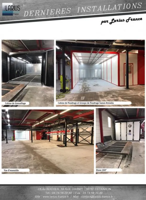 DERNIÈRE INSTALLATION DE POUDRAGE LARIUS FRANCE, Estrablin, Larius France