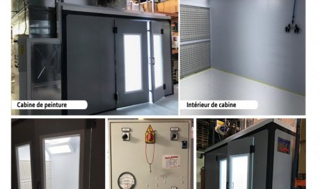 Installation cabine de peinture liquide hors poussière